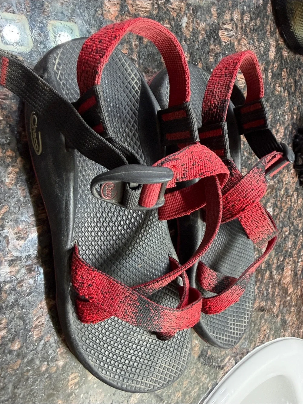 Chaco’s Red Strappy Outdoor Sandals